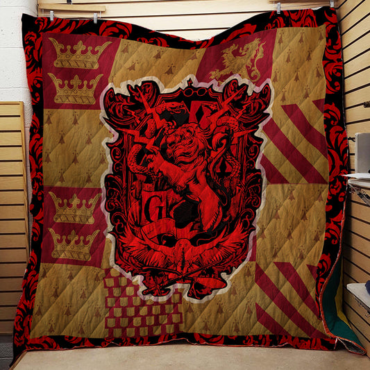 The Gryffindor Lion Harry Potter 3D Quilt Blanket Queen (203x228CM)