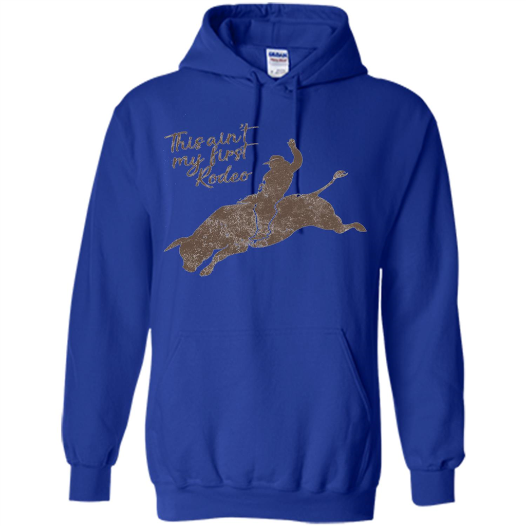 Bull Riders and Calf Ropers - This Ain't My First Redeo T-shirt Royal