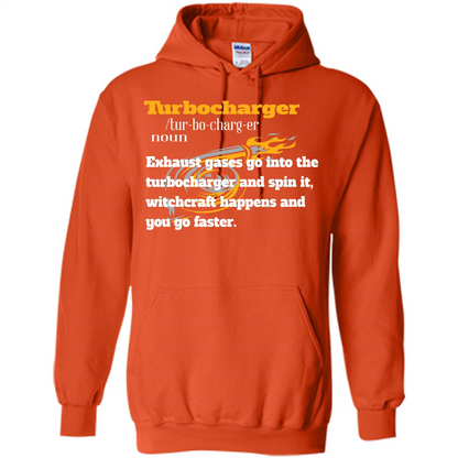 Car Lover T-shirt Turbocharger Exhaust Gases Go Into The Turbocharger Orange