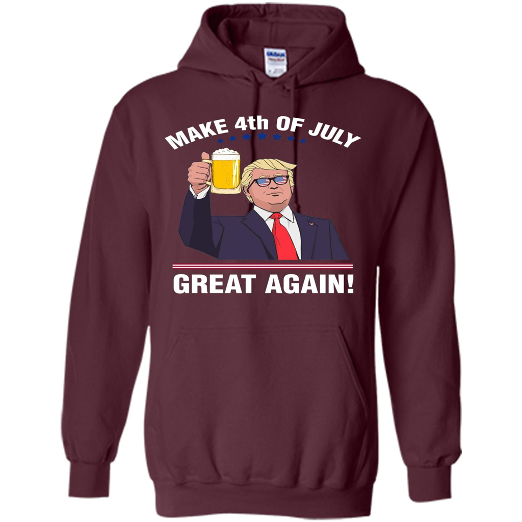 American T-shirt Make 4th Of July Great Again Maroon