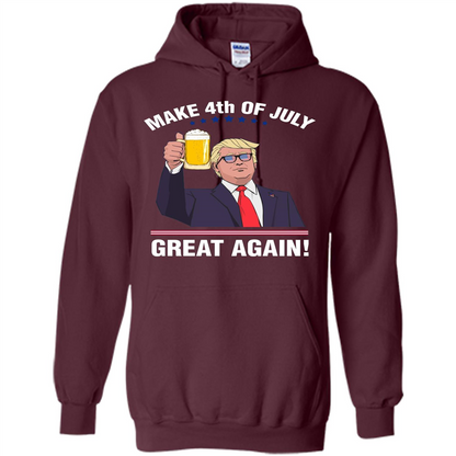 American T-shirt Make 4th Of July Great Again Maroon