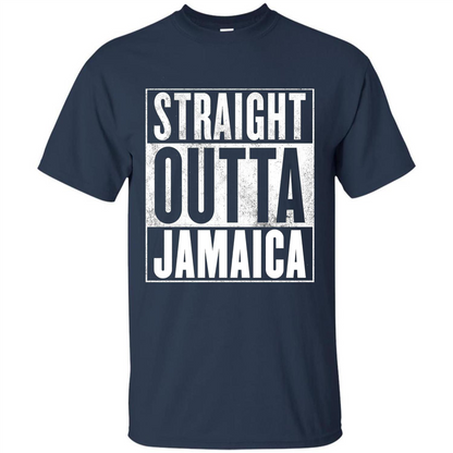 Jamaica T-Shirt - Straight Outta Jamaica T-shirt Navy