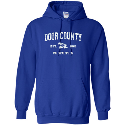 Door County Wisconsin WI Est 1861 T-shirt Royal
