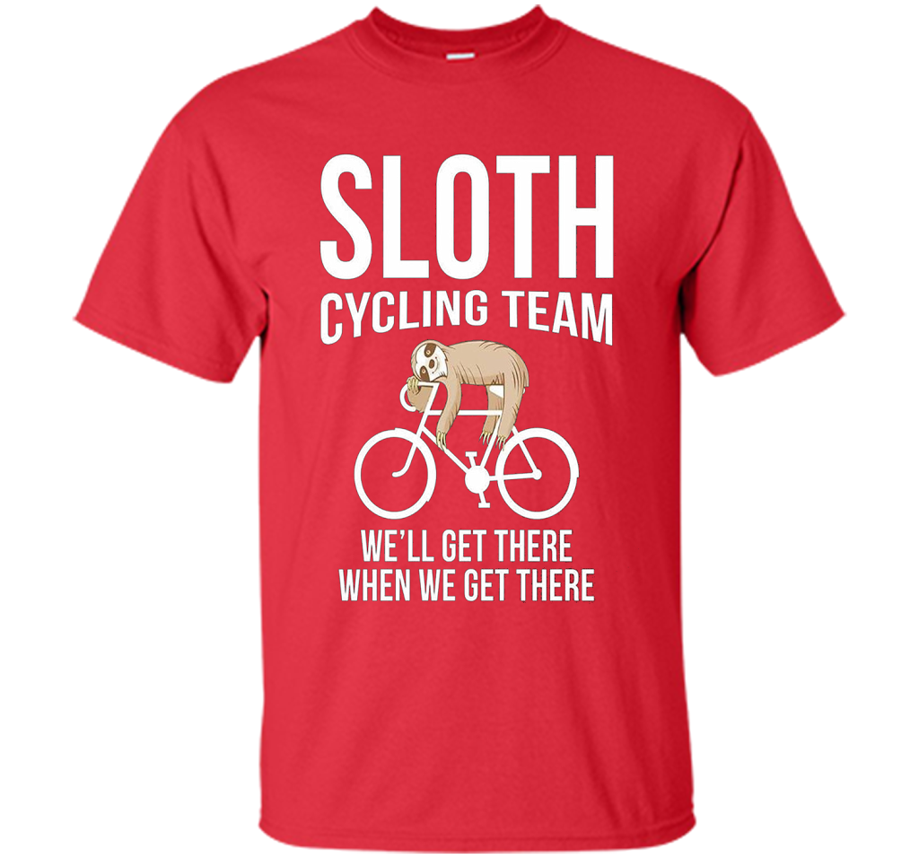 Sloth Cycling Team T-shirt Red