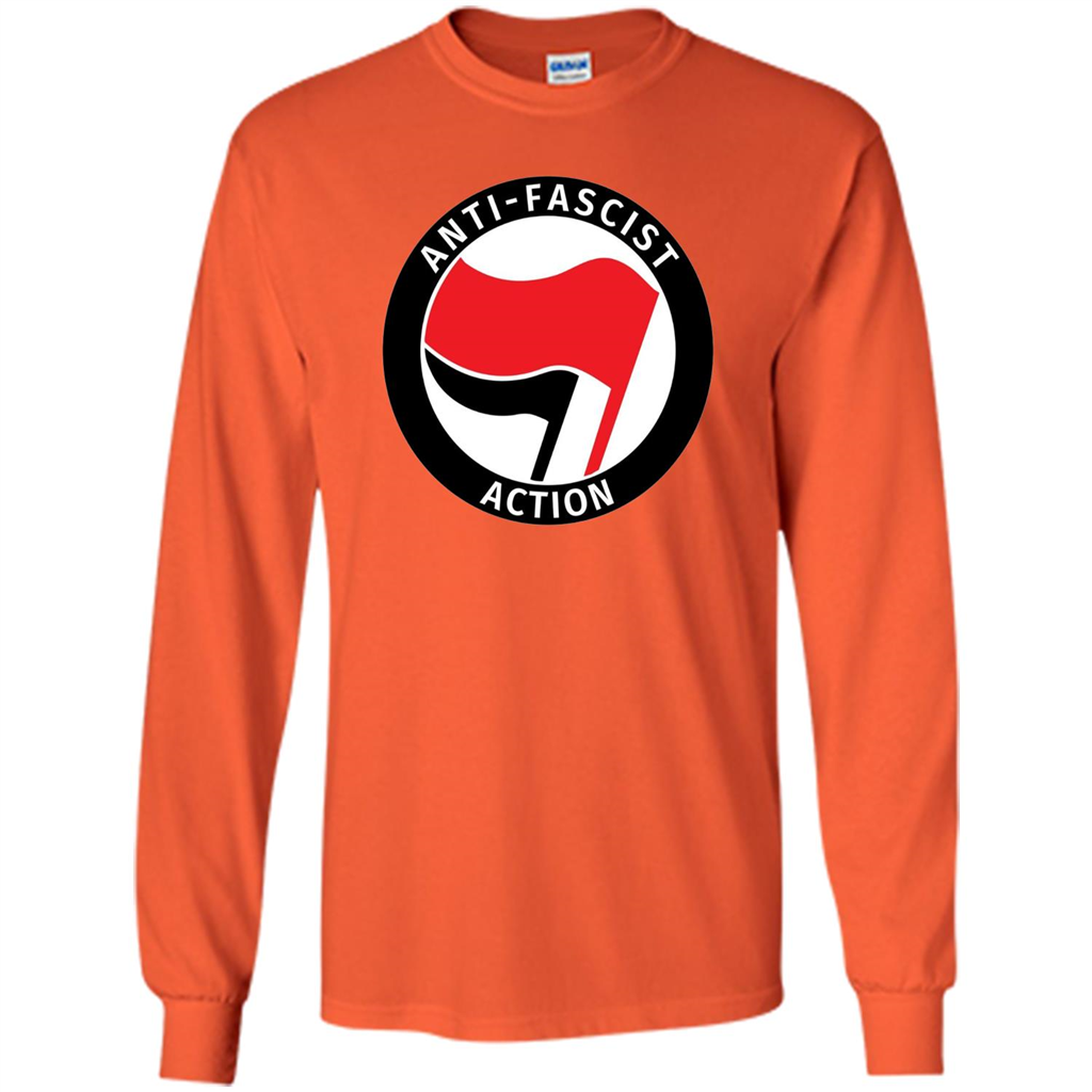 Anti - Fascist Action T-shirt Orange