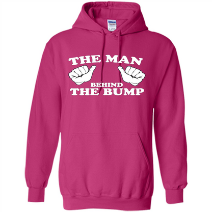 Funny New Dad T-shirt The Man Behind the Bump T-shirt Heliconia