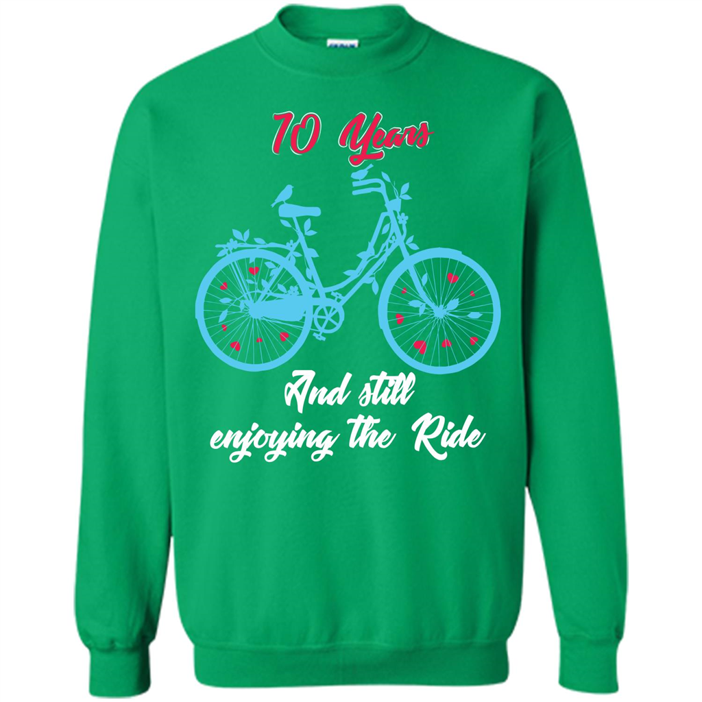 Anniversary T-shirt 10 Years And Still Enjoying The Ride Irish Green