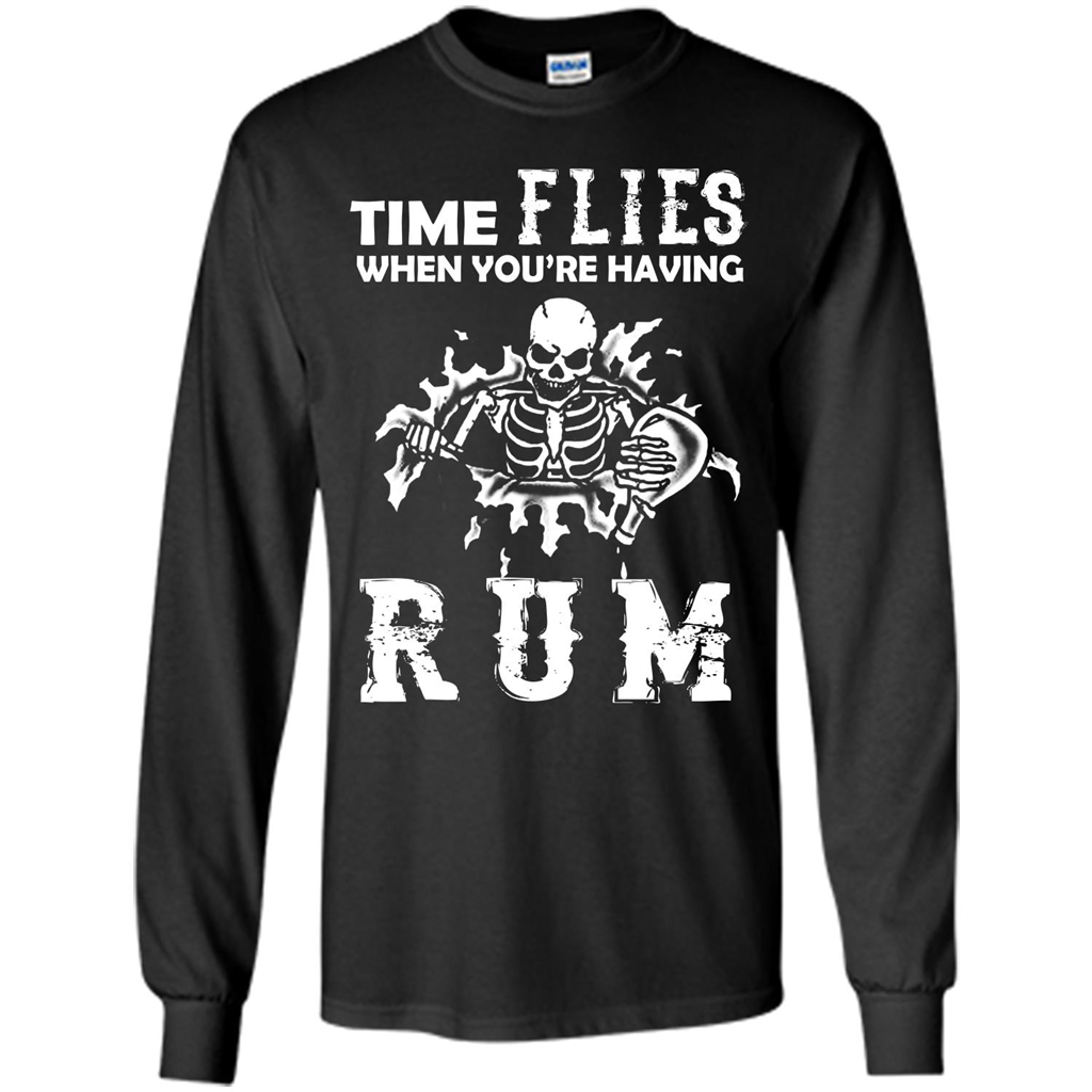 Rum T-shirt Time Flies When You're Having Rum Orange