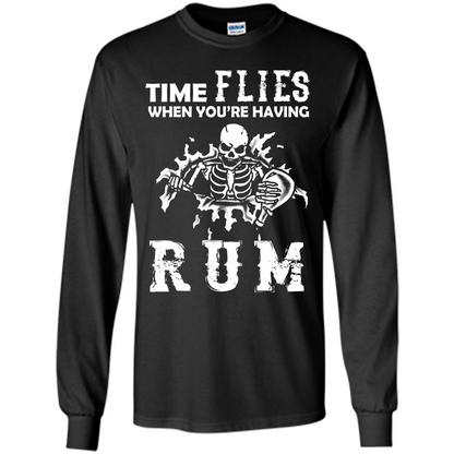 Rum T-shirt Time Flies When You're Having Rum Orange