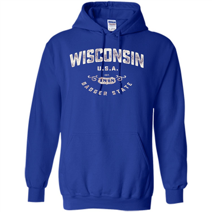 Wisconsin Badger State T-shirt Royal