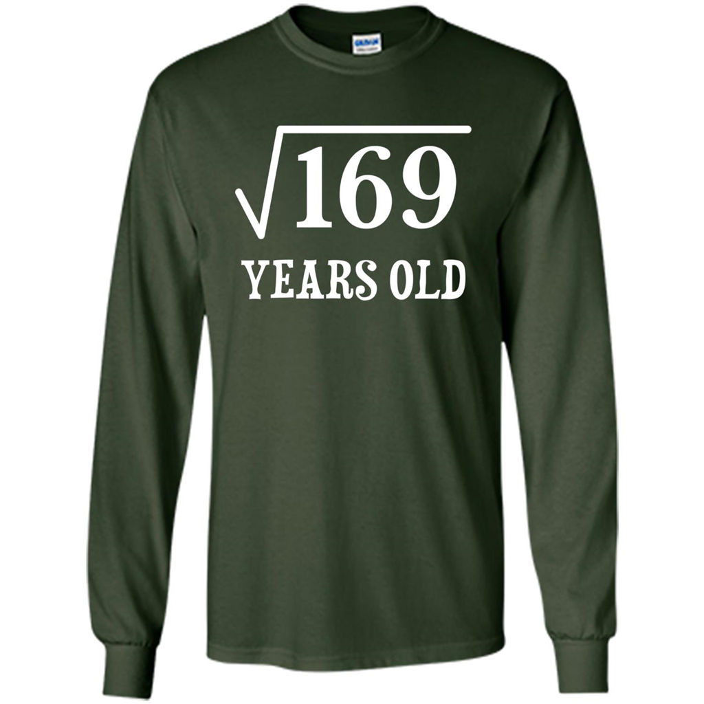 Square Root of 169 T-shirt 13th birthday T-shirt Forest Green