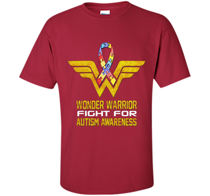 Wonder Warrior Fight For Autism Awareness T-shirt Cardinal