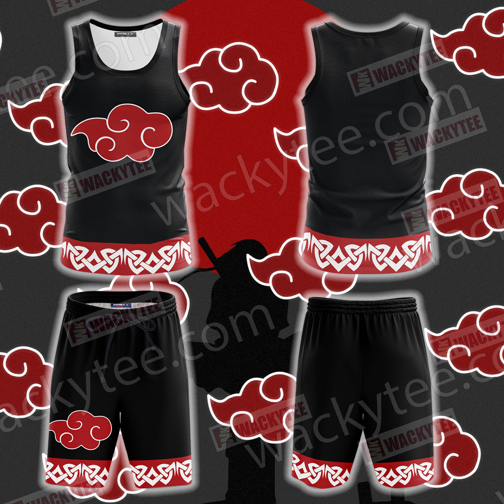 Naruto Akatsuki Symbol 3D Beach Shorts