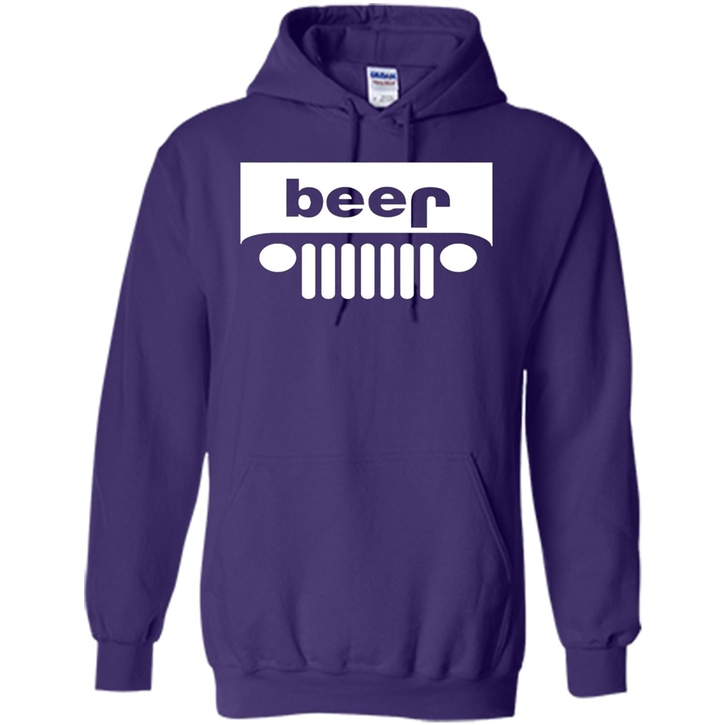 Funny Drinking T-shirt Adult Beer Jeep Purple