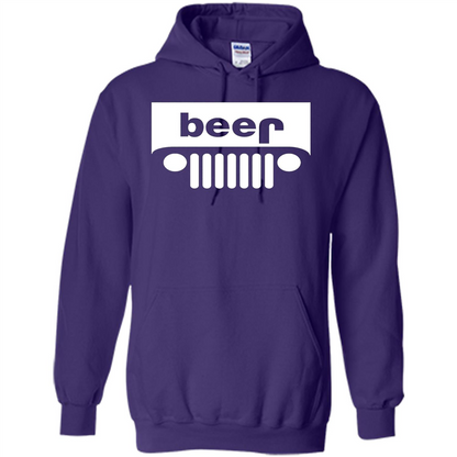 Funny Drinking T-shirt Adult Beer Jeep Purple