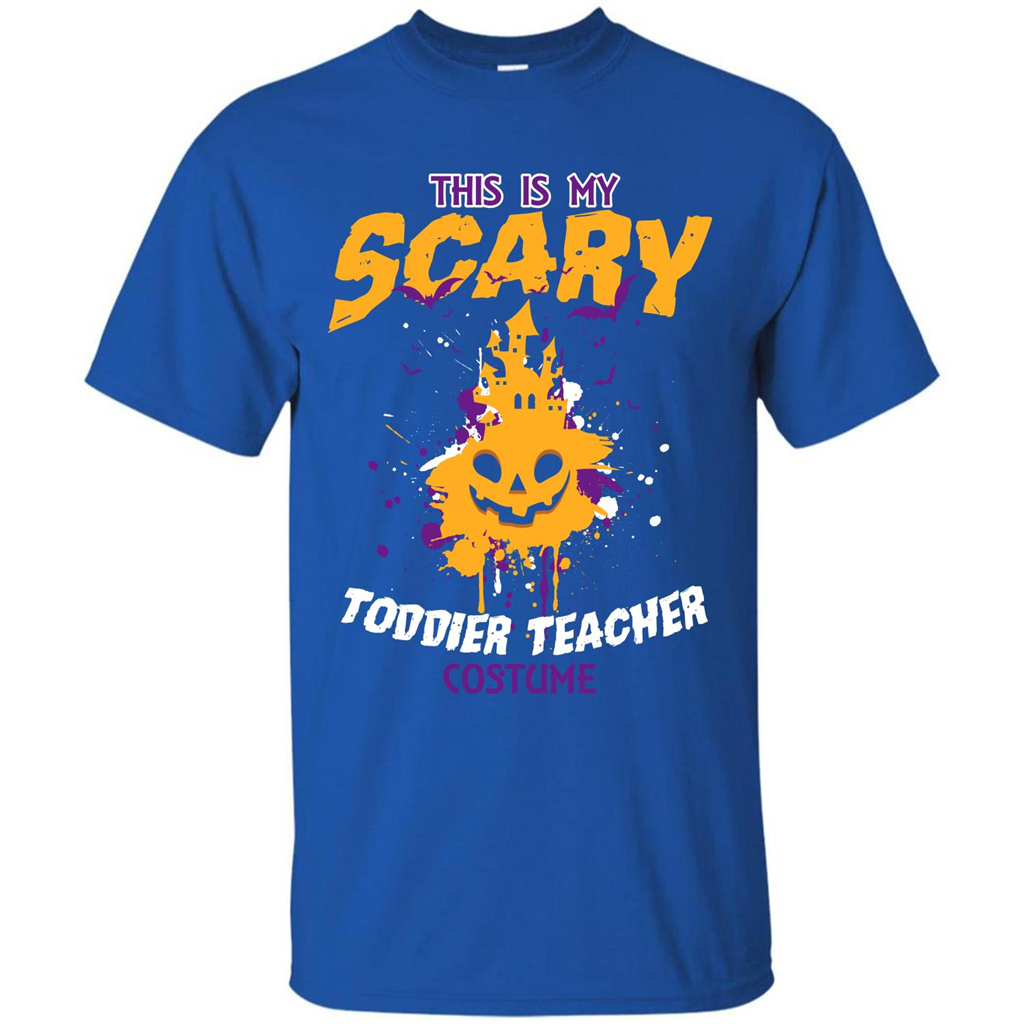 Halloween T-shirt This Is My Scary Toddier Teacher Costume T-shirt Royal