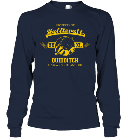 Property Of Hufflepuff Quidditch Harry Potter Long Sleeve T-Shirt Long Sleeve T-Shirt Navy