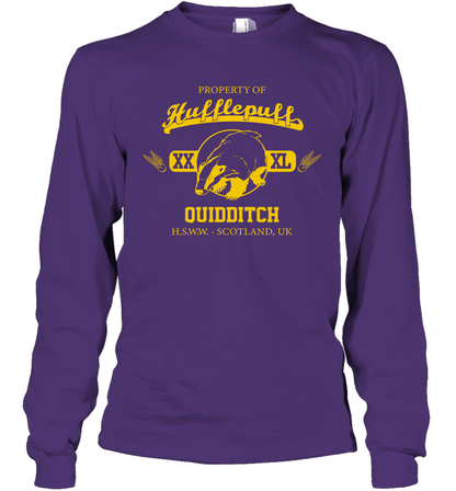 Property Of Hufflepuff Quidditch Harry Potter Long Sleeve T-Shirt Long Sleeve T-Shirt Purple