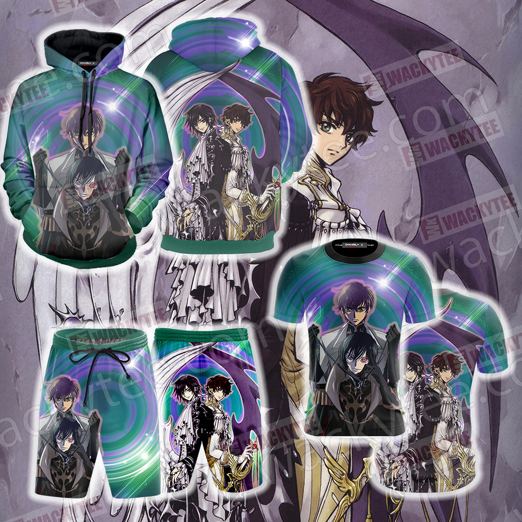 Code Geass Suzaku and Lelouch 3D Beach Shorts