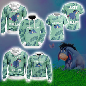 Eeyore Just Chillin Style Unisex 3D T-shirt