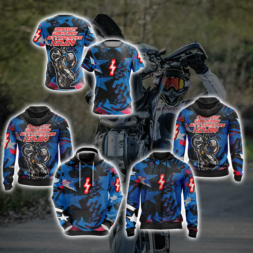 StuntBike Doing Stunt Woah Is Risky But It's Something I Enjoy Unisex 3D Hoodie