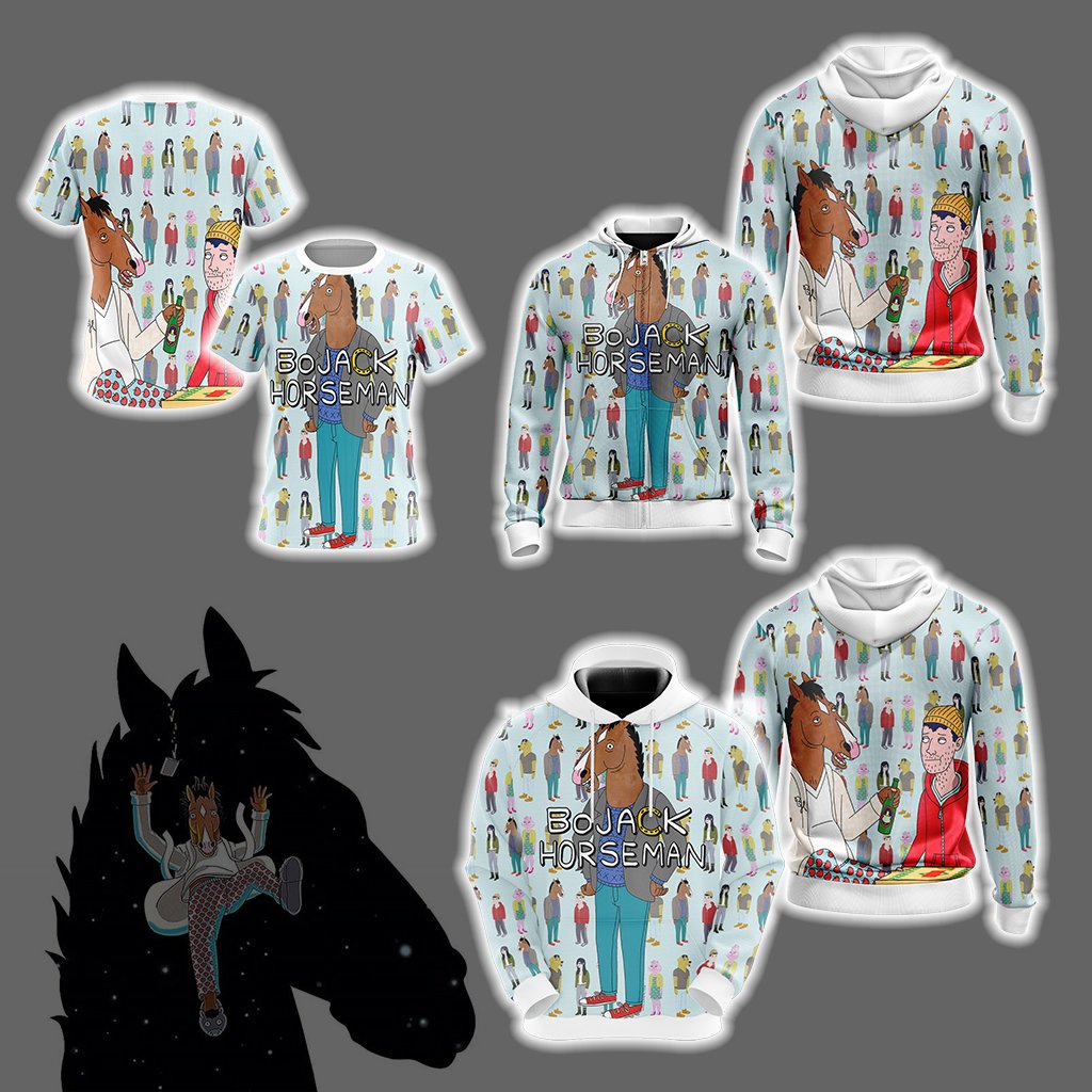 Bojack Horseman New Style Unisex Zip Up Hoodie
