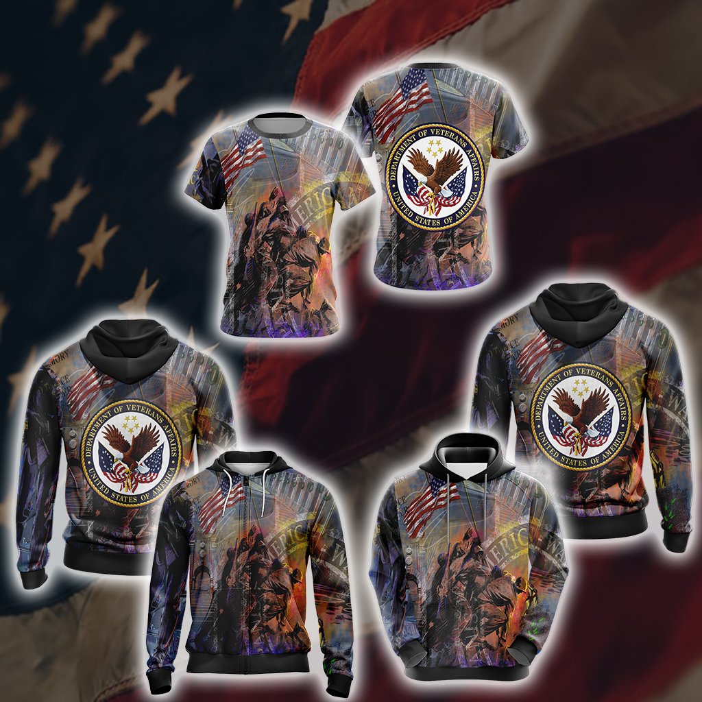 Department Of Veterans Affairs US Of America Unisex Zip Up Hoodie