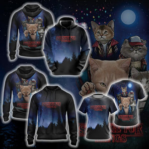 Stranger Things x Cats Unisex 3D T-shirt