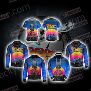 Back To The Future New Unisex Zip Up Hoodie