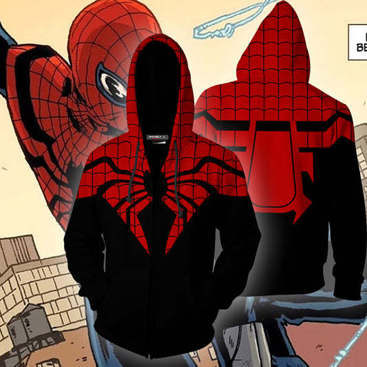 The Superior Spider-Man Cosplay Zip Up Hoodie Jacket 4XL