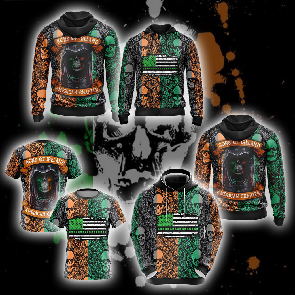 Sons Of Ireland American Chapter Happy Saint Patrick's Day Unisex 3D T-shirt