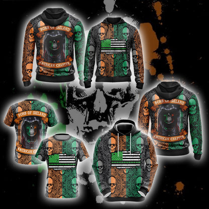 Sons Of Ireland American Chapter Happy Saint Patrick's Day Unisex 3D T-shirt