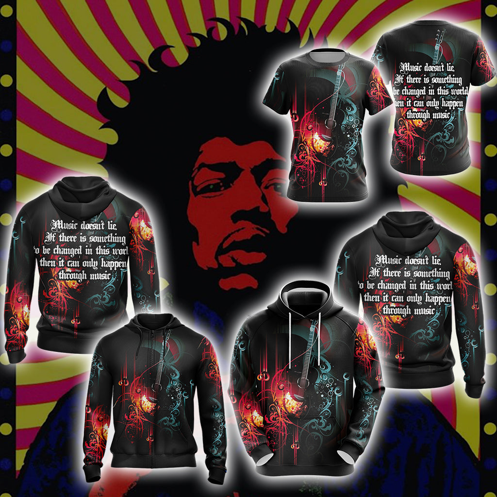 Guitar Music Doesn't Lie If There Is Something Be Changed In This World Then It Can Only Happen Through Music Unisex 3D T-shirt