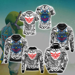 Legend Of Zelda Hylian Shield Game Version Unisex 3D Hoodie