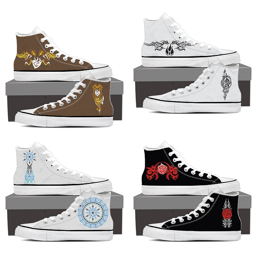 RWBY Ruby Rose Symbol High Top Shoes
