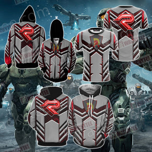 Halo - Red Team Unisex Zip Up Hoodie Jacket