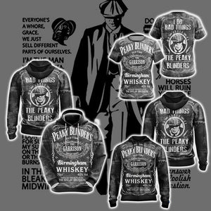 Peaky Blinders I Do Bad Things Unisex Zip Up Hoodie