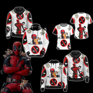 Deadpool x Cat x Fortnite Unisex 3D Hoodie