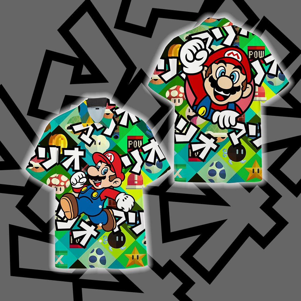 Mario Japan Unisex Hawaiian Shirt