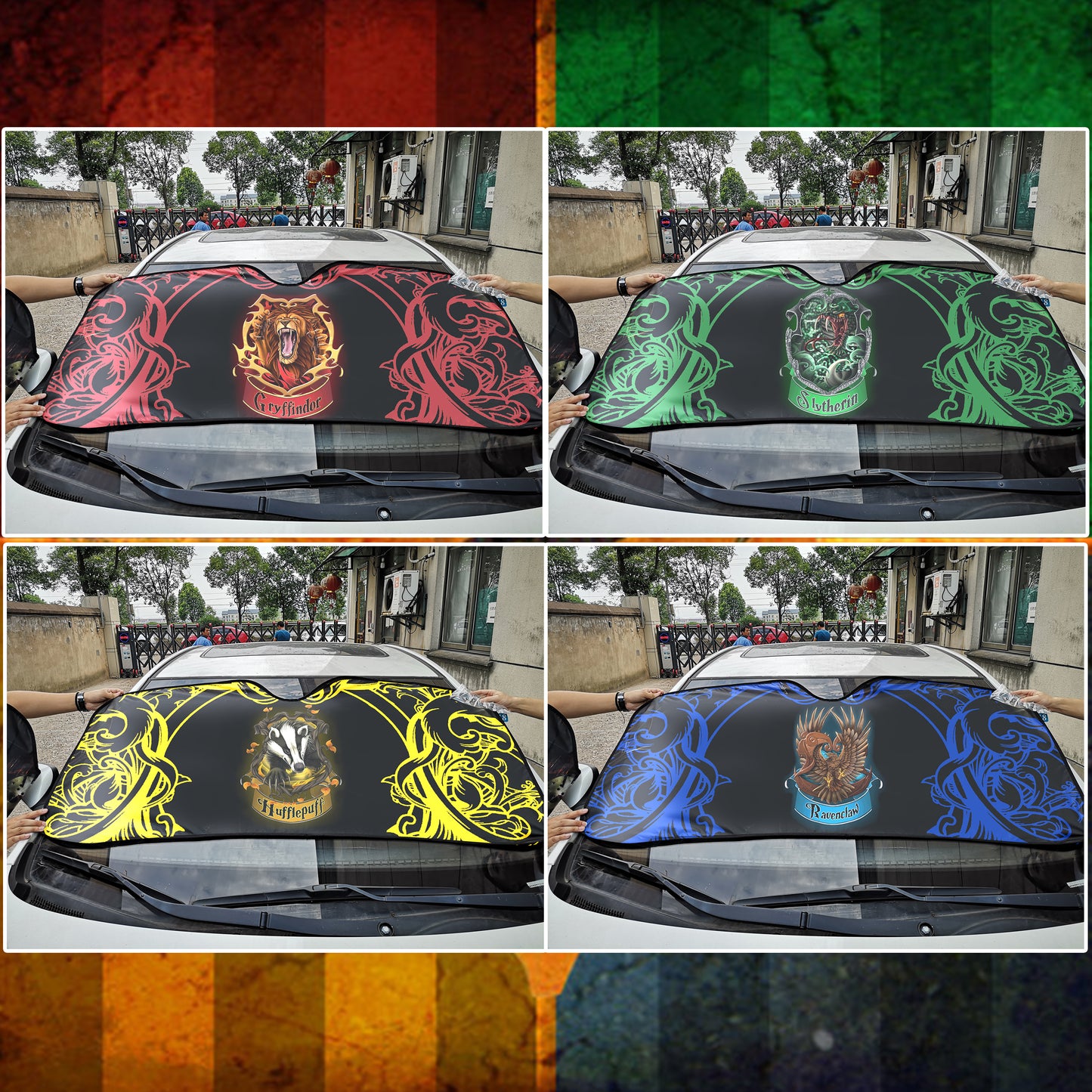 Brave Like A Gryffindor Harry Potter Auto Sun Shade
