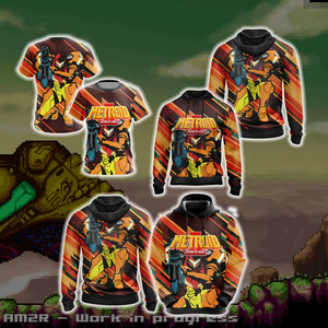 Metroid 2 - Samus Unisex Zip Up Hoodie