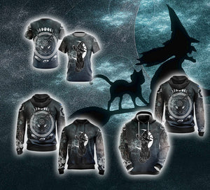 Black Cat Witches Unisex 3D Hoodie