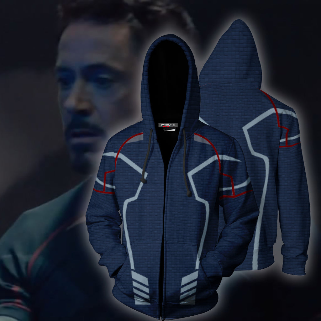Iron Man (Tony Stark) New Look Zip Up Hoodie 4XL