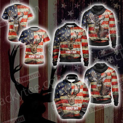 Hunting Us Flag Unisex 3D Hoodie