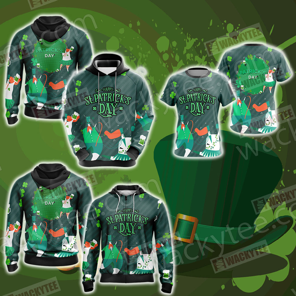 Happy Saint Patrick's Day New Version Unisex 3D Hoodie
