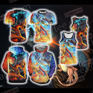 Pokemon Charizard X And Charizard Y Unisex 3D Tank Top