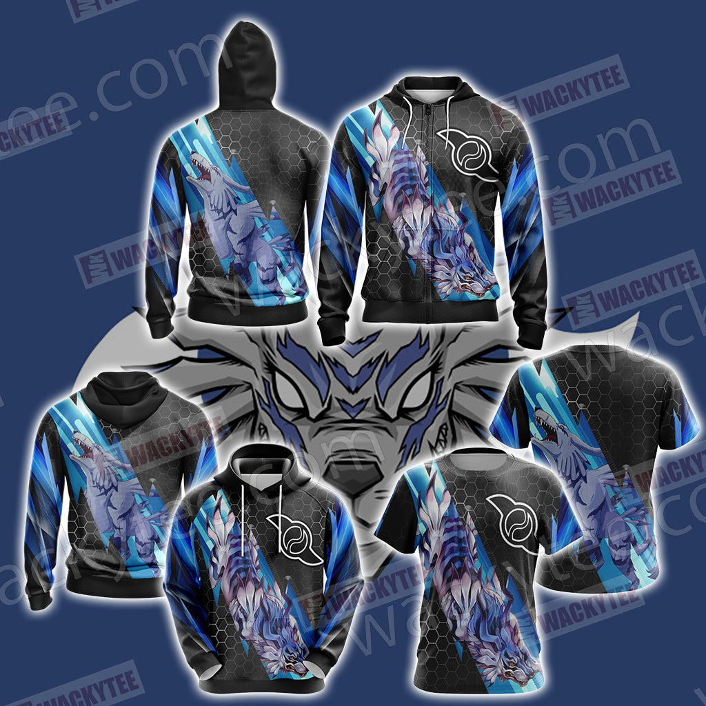 Digimon - Garurumon New Unisex Zip Up Hoodie Jacket