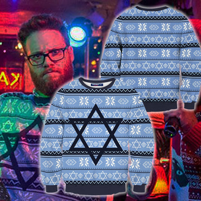The Night Before (2015) Isaac Cosplay Ugly Christmas 3D Sweater 4XL