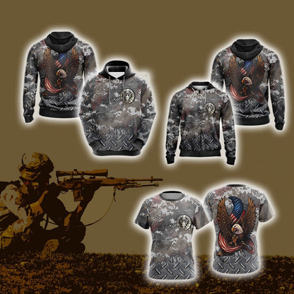 US Army Veteran Unisex Zip Up Hoodie