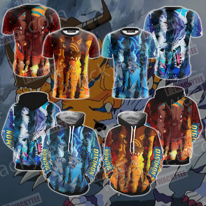 Digimon - Garurumon New Unisex 3D T-shirt